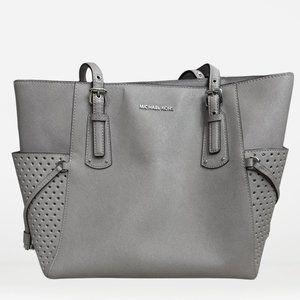 Michael Kors Large Gray Leather Handbag